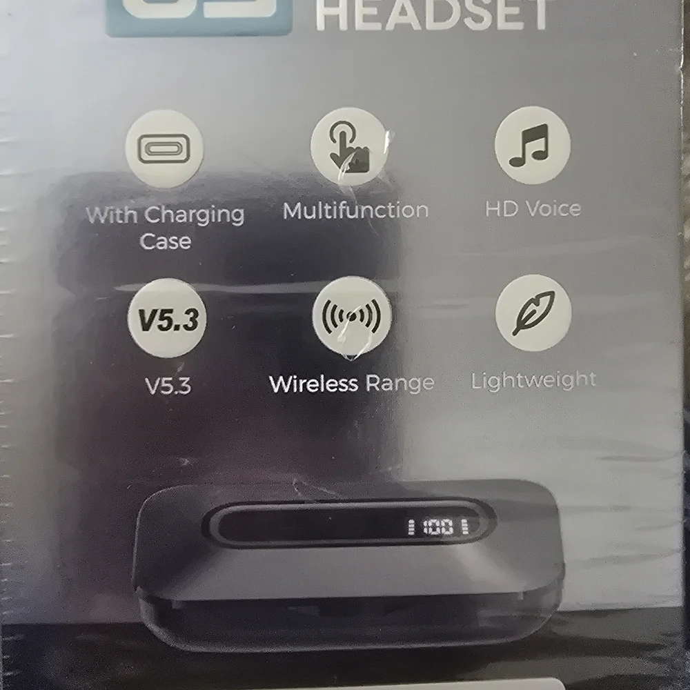 Sleek Black True Wireless Headset